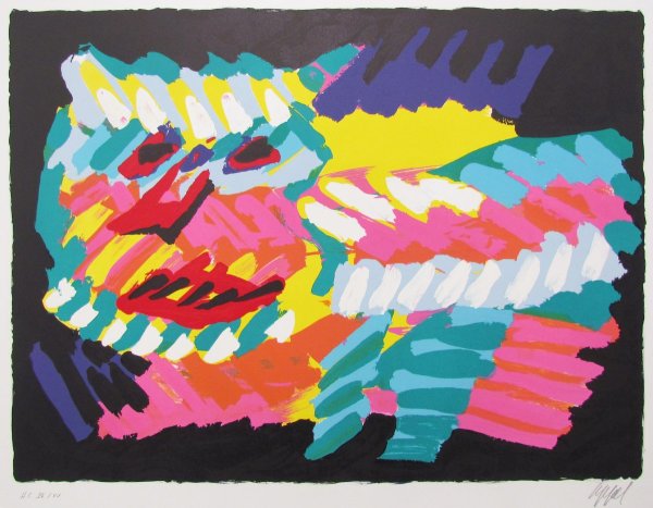 Fighting Cat by Karel Appel