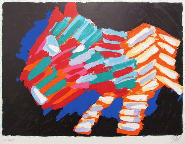 Cat in the Night by Karel Appel