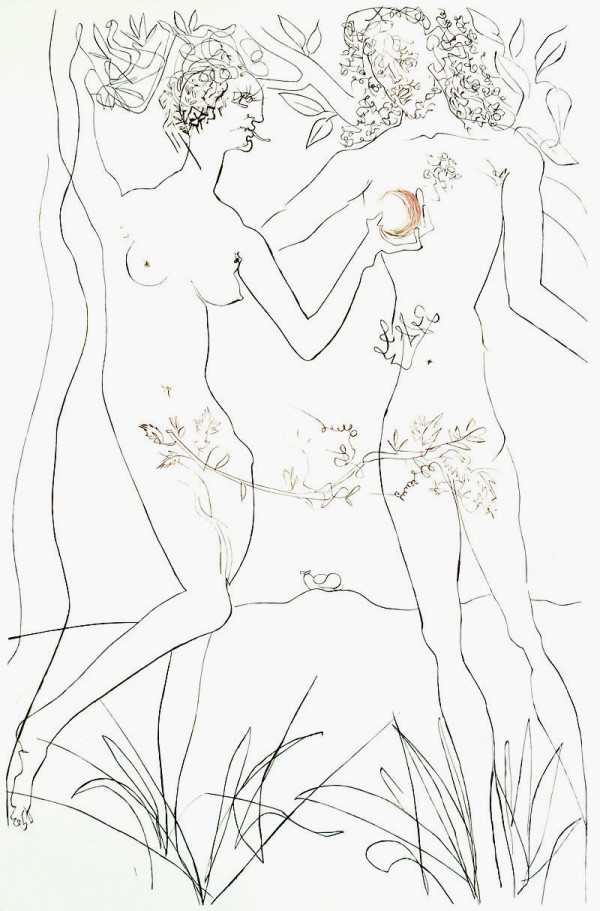 Adam and Eve by Salvador Dali