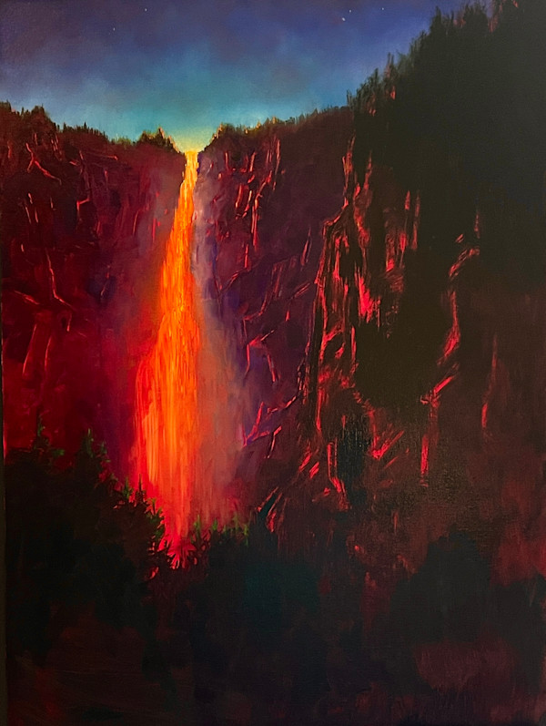 FIRE FALL [oil] by Laura Pollak