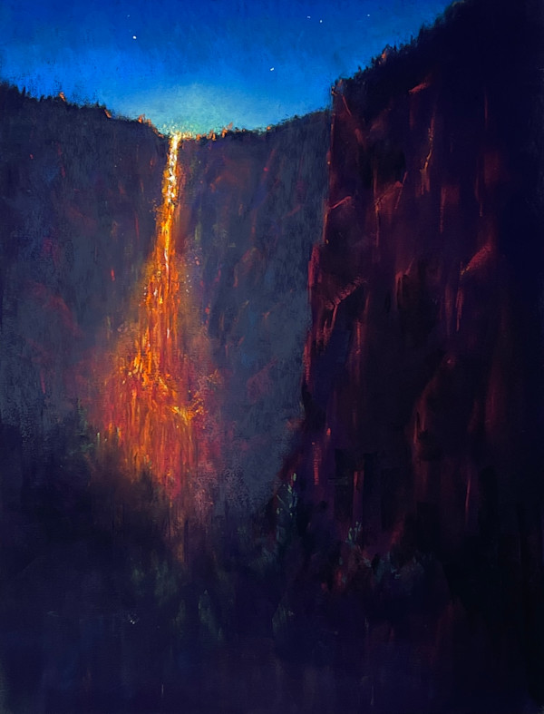 FIRE FALL [pastel] by Laura Pollak