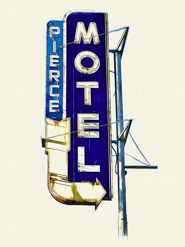 Pierce Motel Vintage by Lisa Drew