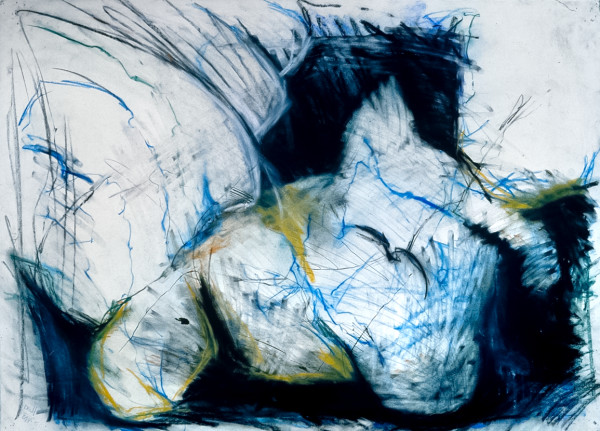 Blue Abstract by Mary Higgins