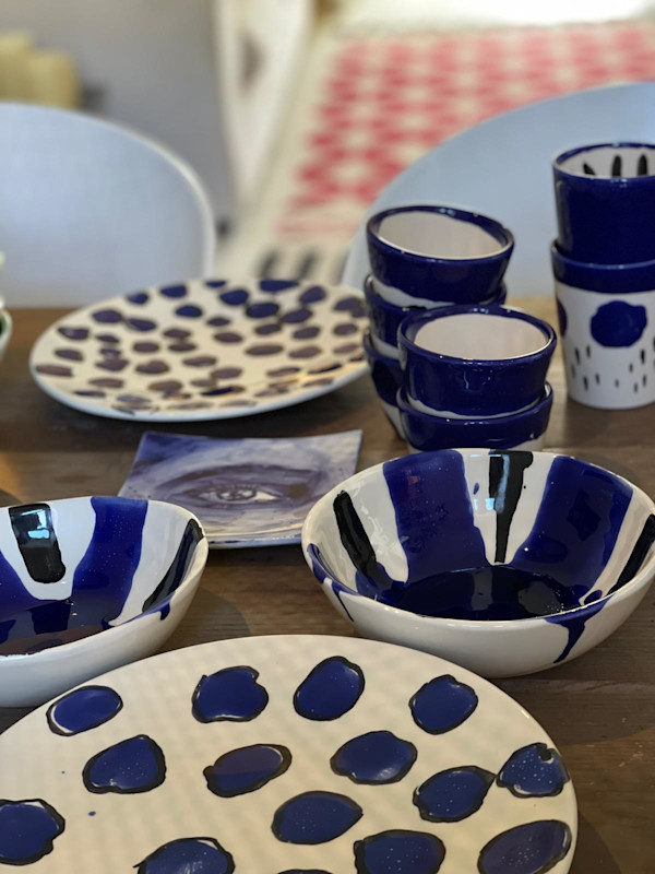 Set of Bowls and Plates by Meinke Flesseman