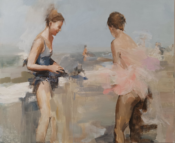 The Dance of Blue V > Water Paintings - Beach by Meinke Flesseman, Image 1.