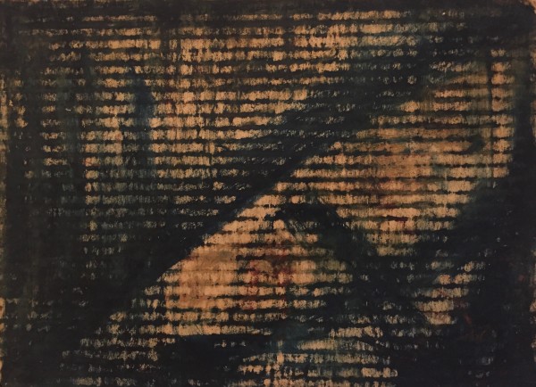 H Portfolio, Oil Stick, (No. 42): Oil stick on Cardboard by Richard Morrison