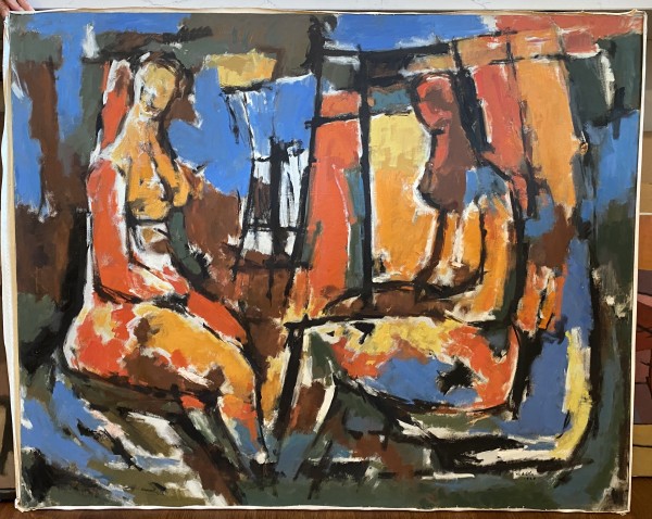 Two Seated Figures by Max Arthur Cohn
