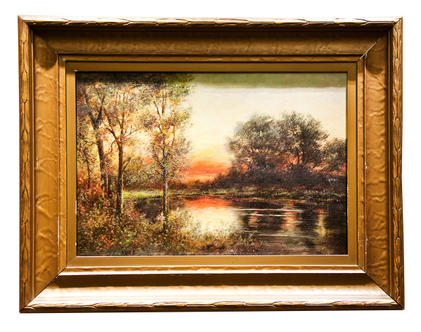 Pond Landscape at Sunset by J.C. Hughs