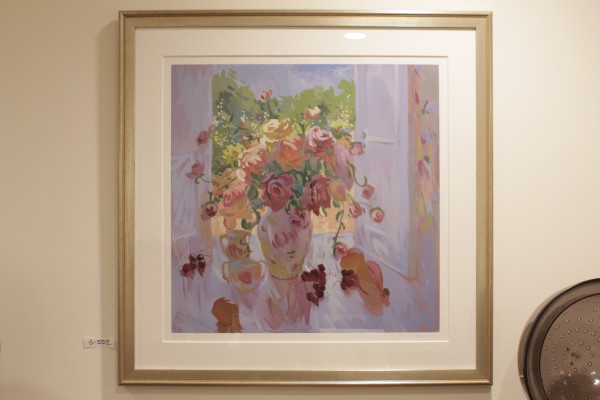 Untitled (Roses in Vase) by Sharon Burkett Kaiser