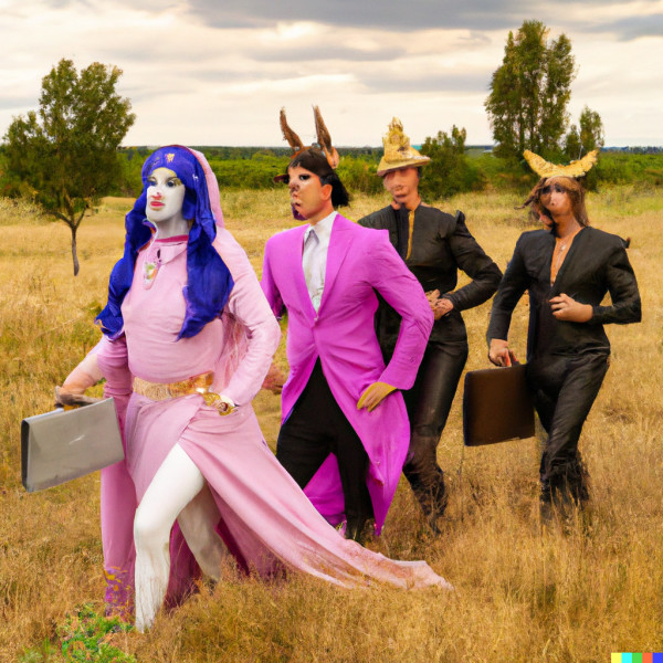 The Four Jehovah's Witnesses of the Apocalypse In Drag by Shannon Palmer (deadhand)
