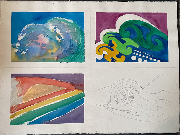 Untitled (Studies for Wave Series) by The Estate of Don Blaisdell