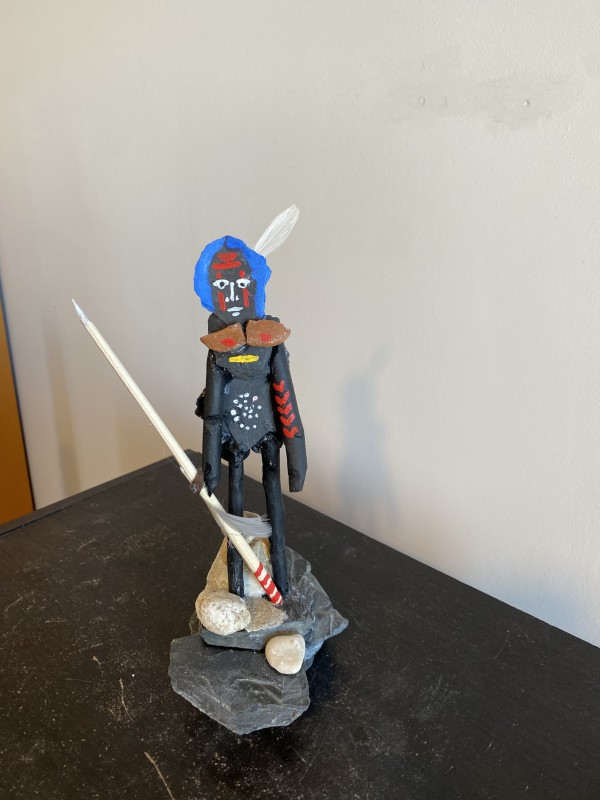 Warrior with Feather by Augustine Blaisdell