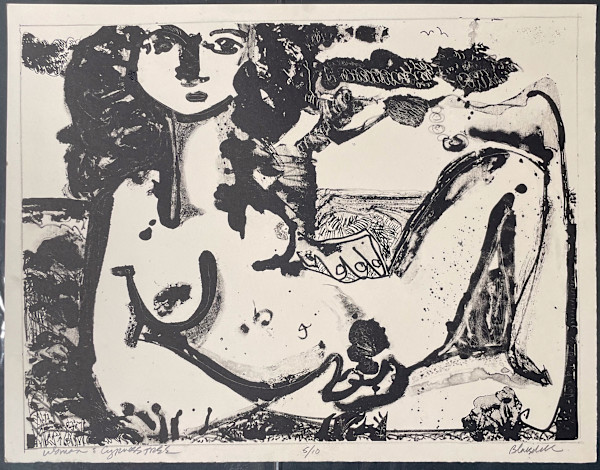 Woman & Cypress Tree, edition 5/10 by The Estate of Don Blaisdell