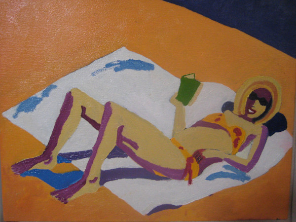 Augie on Beach by The Estate of Don Blaisdell