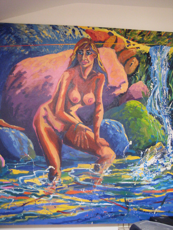 Nude in Waterfall by The Estate of Don Blaisdell