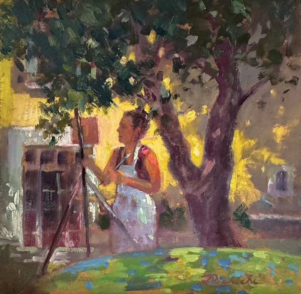 Karen Painting in Provence by Linda Richichi