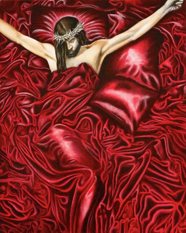 CHRIST IN RED SATIN /LE CHRIST EN SATIN ROUGE by Philippe Walker