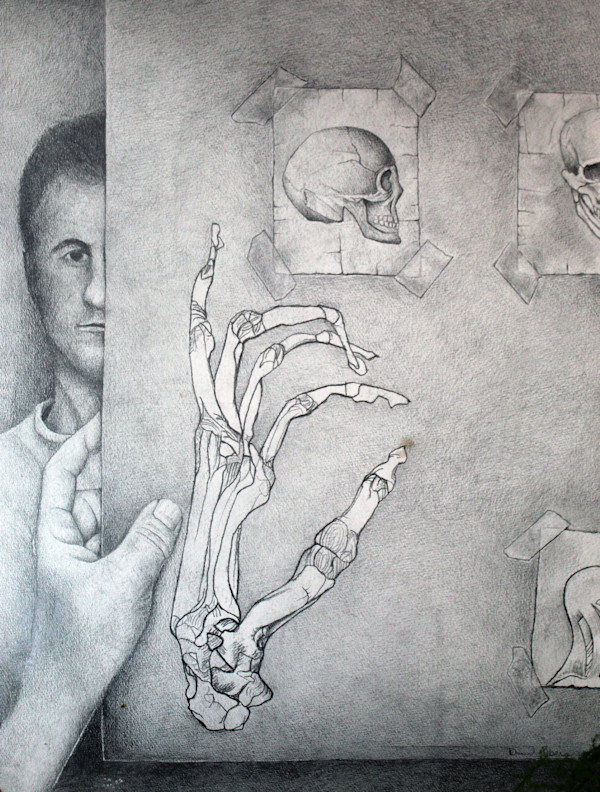 Self-Portrait Drawing by Daniel Albers