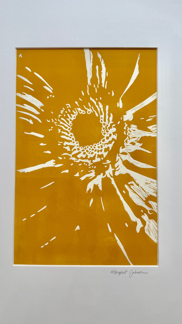 Ochre Gerbera Daisy by Margaret Galvin Johnson