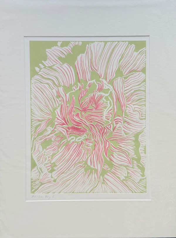 Pink & Green Peony II by Margaret Galvin Johnson