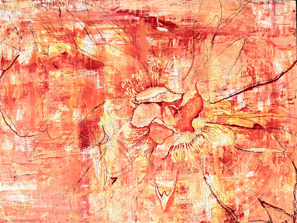 Abstract Peony by Margaret Galvin Johnson