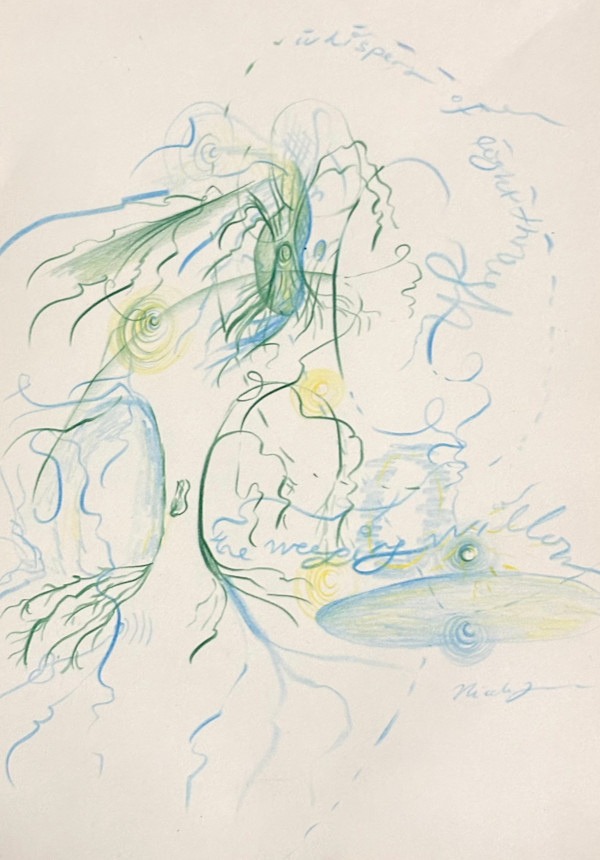 whispers of light through the weeping willow by Nicole Sylvia Javorsky