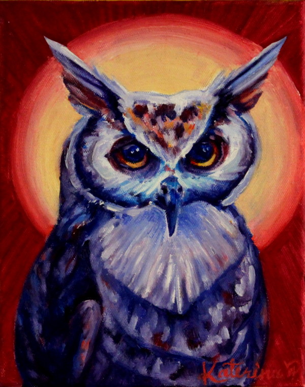 Great Horned Owl by Katerina Pravda