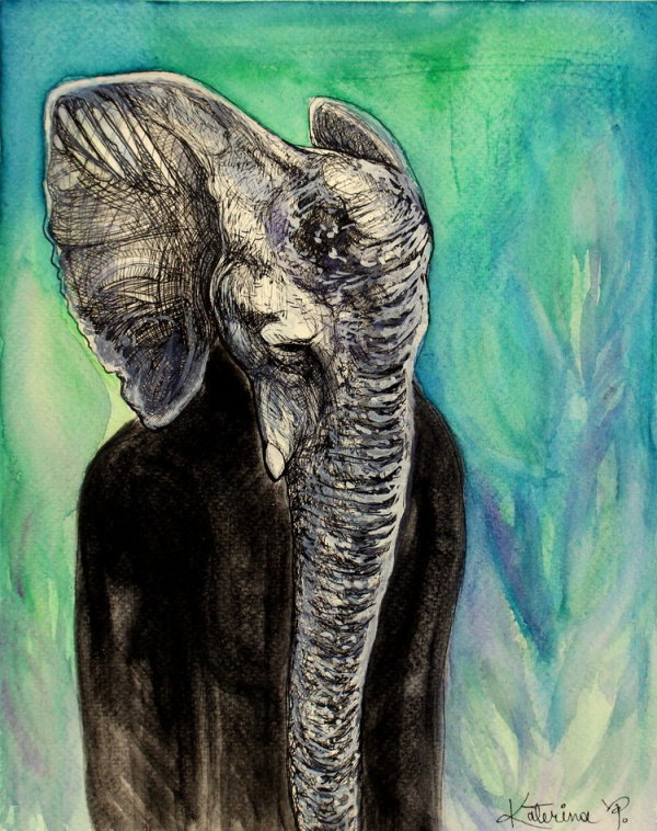 Endangered Elephant by Katerina 