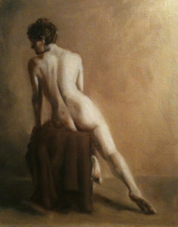 Seated Nude from Back by Kathy Ferguson