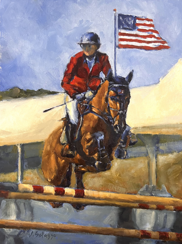 2023 USA Nations Cup Jumper (Lillie Keenan) by Julia Solazzo Art
