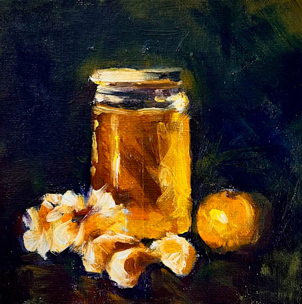 TANGERINE AND HONEY STILL LIFE by Julia Solazzo Art