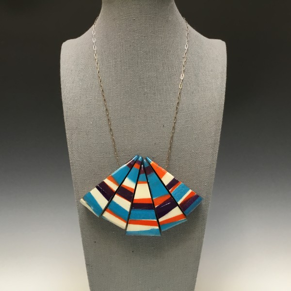 Stripey Triangles Necklace by Paul Guillemette