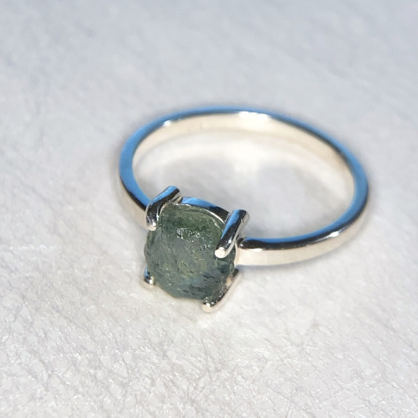 Blue Green Montana Sapphire Ring by Clare Clum