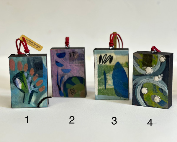 Encaustic Minis- Ornaments by Kathy Fisher