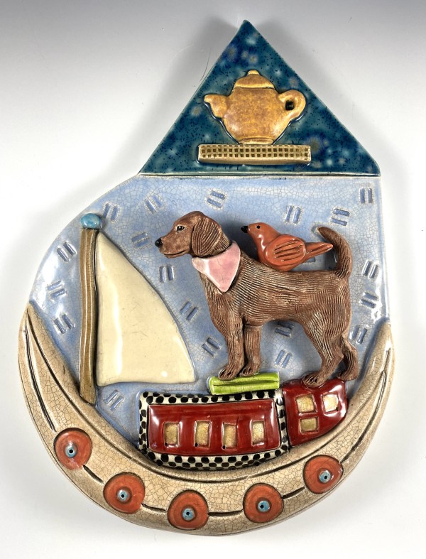 Dog on Moon Boat by Wendy Anderson