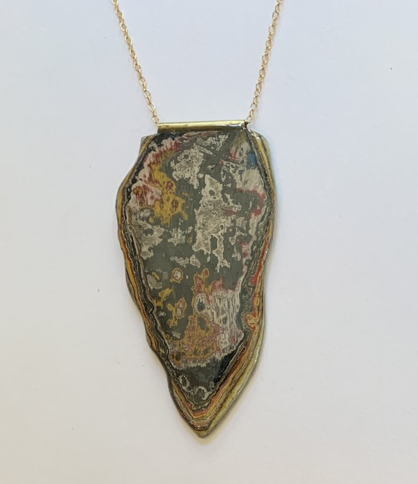 Large Layers-of-Paint Necklace by Paul Guillemette