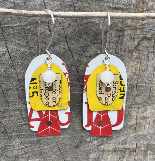 Reconstructed Tin Earrings by Chris Horner