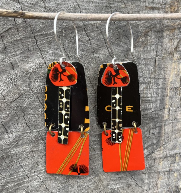 Reconstructed Tin Earrings by Chris Horner