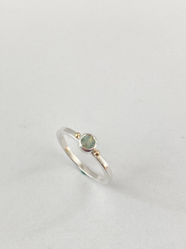 Green Sapphire Ring by Clare Clum