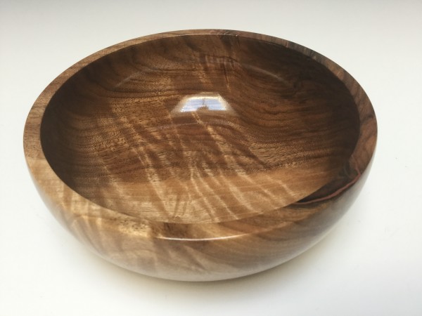 English Walnut Bowl with Copper Accents by John Andrew