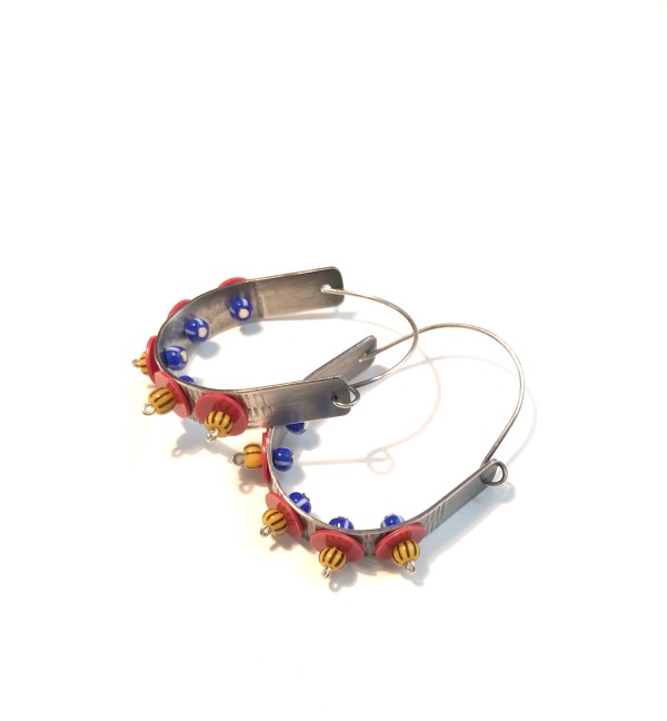 Textured Hoop Earrings by Laurel Nathanson