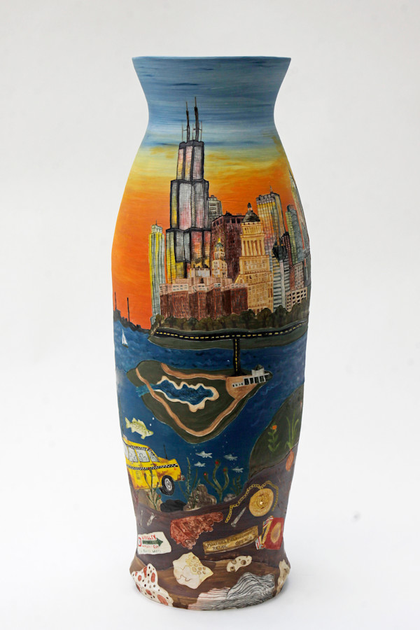 Over the Chicago Skyline by Jayne King