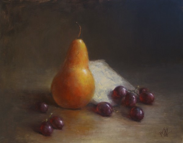 Pear, Grapes & Gorgonzola by Lamya Deeb