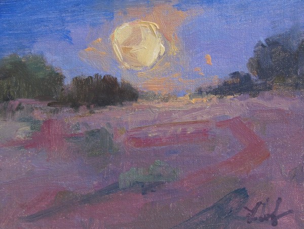 Moonrise over the Hill by Lamya Deeb