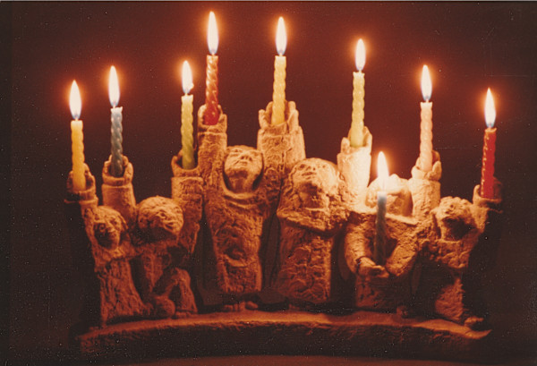 Note card: Menorah by Paul Shain