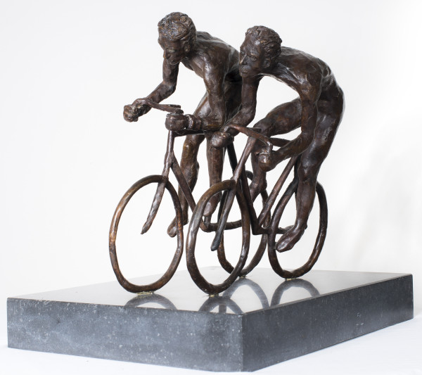 Racing cyclists fighting for the victory by Martin van Vlokhoven