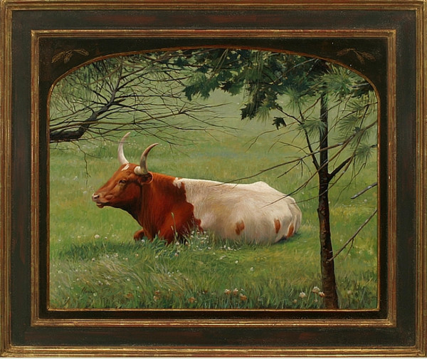"Pastoral Longhorn" with Rett Ashby Frame by Lili Anne Laurin