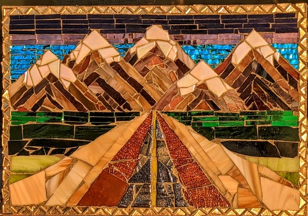Mountain Landscape Mosaic by Emily Stevens