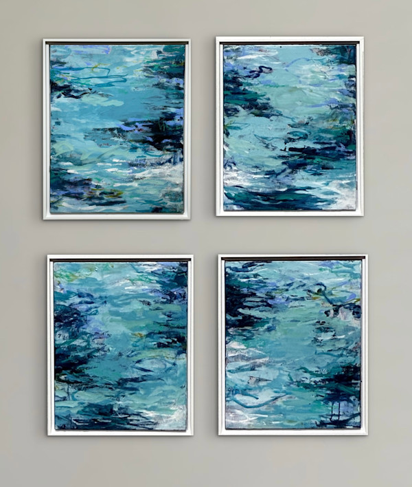 Monet Ripples I - IV by Tammy Keller Contemporary Art