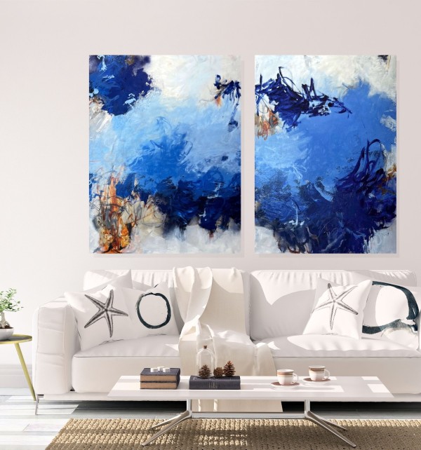 Sail Away I & II Diptych by Tammy Keller Contemporary Art